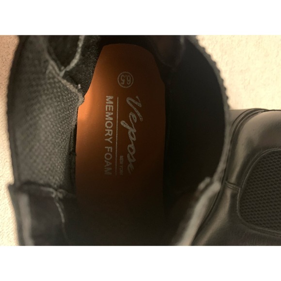 Vepose Chelsa Leather Lug Sole Platform Black Memory Foam NWOT 7.5 Bootie - Picture 8 of 10
